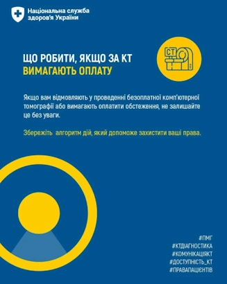 Що робити якщо за КТ вимагають оплату? Що робити якщо за КТ вимагають оплату?